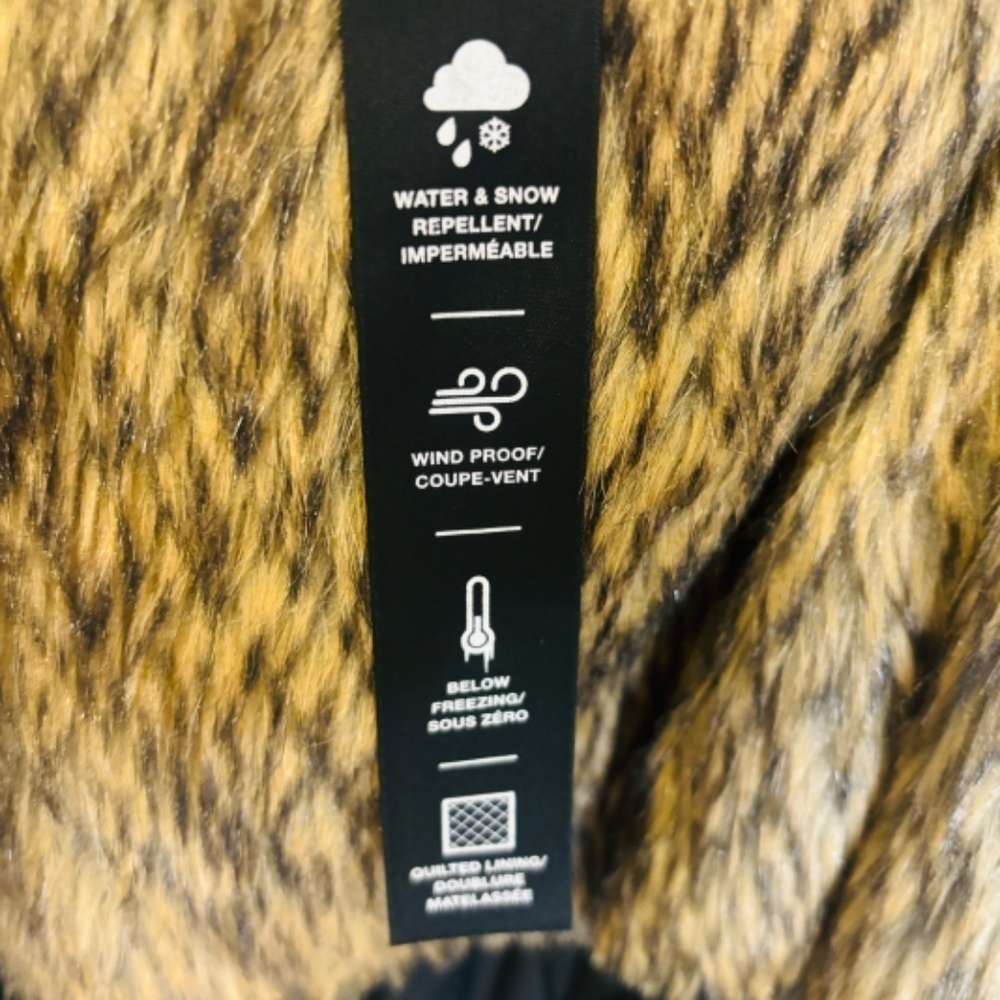Garage Maroon Faux Fur Leather Parka Winter Coat Medium - Picture 8 of 16